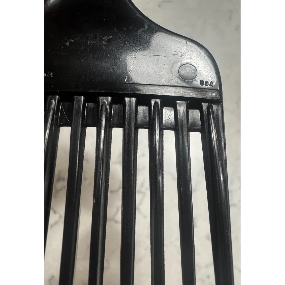 VTG MEBCO Double Dipped Lift Pick Hair Comb Black with Copper Tips 80s 90s NOS